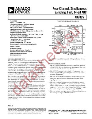 AD7865AS-1REEL datasheet  